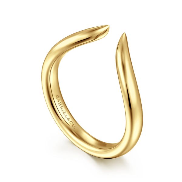 Gabriel & Co. Contemporary Yellow Gold Anniversary Ring Image 3 SVS Fine Jewelry Oceanside, NY