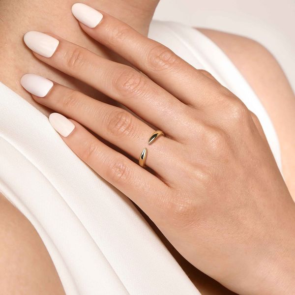 Gabriel & Co. Contemporary Yellow Gold Anniversary Ring Image 5 SVS Fine Jewelry Oceanside, NY
