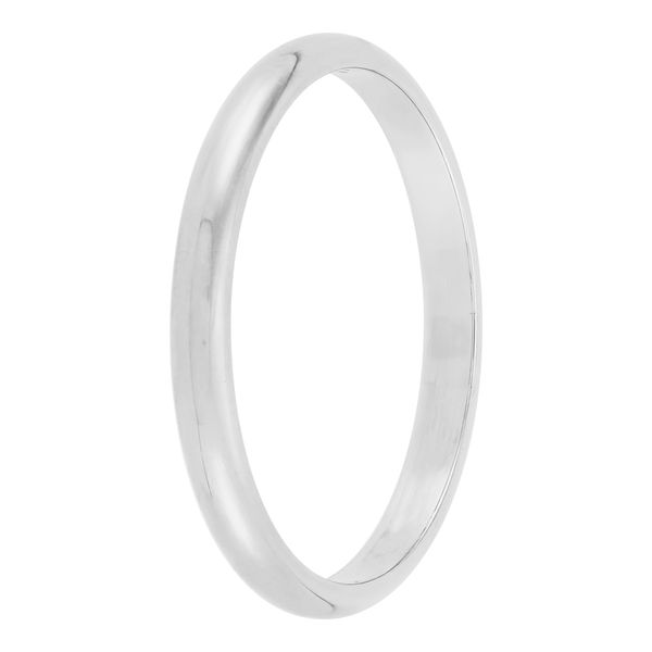 Ladies White Gold 2 mm Wedding Band Image 2 SVS Fine Jewelry Oceanside, NY