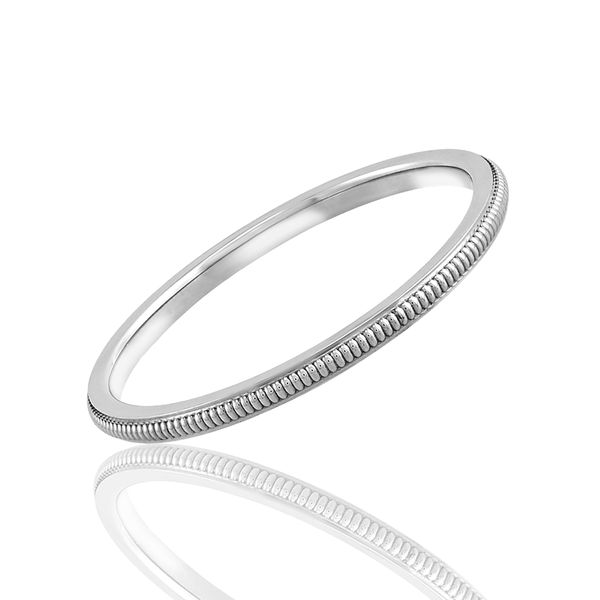 Ladies White Gold 1.5 mm Wedding Band SVS Fine Jewelry Oceanside, NY