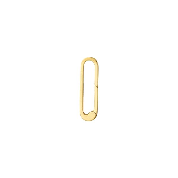 14K Yellow Gold Square Wire Oval Designer Push Lock SVS Fine Jewelry Oceanside, NY