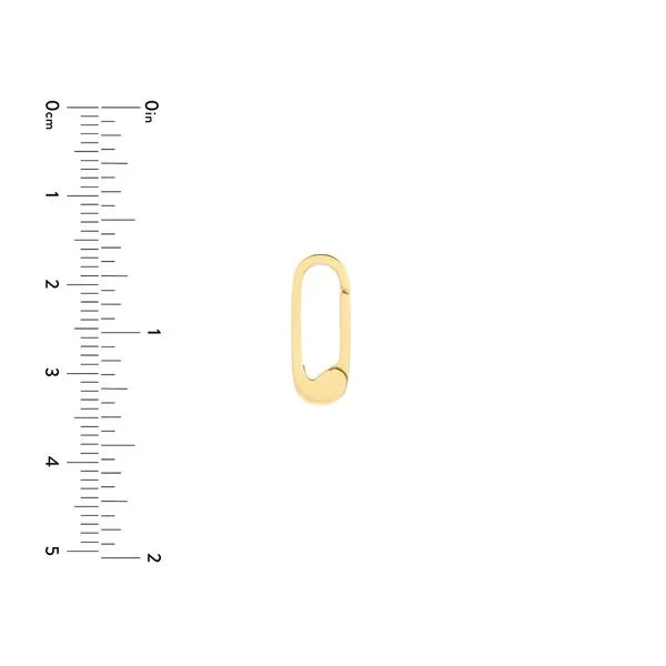 Yellow Gold Square Wire Small Designer Push Clasp Image 3 SVS Fine Jewelry Oceanside, NY