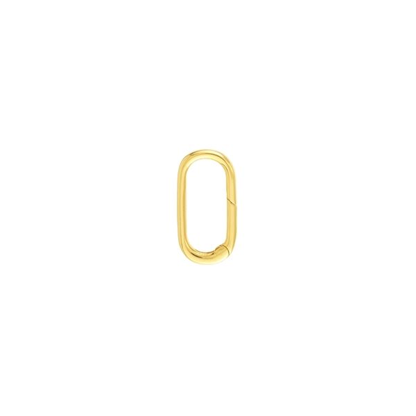 Yellow Gold Paper Clip Shaped Push Lock SVS Fine Jewelry Oceanside, NY