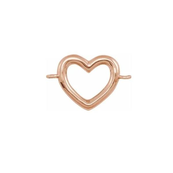 Rose Gold 12.1 x 8 mm Heart Link SVS Fine Jewelry Oceanside, NY