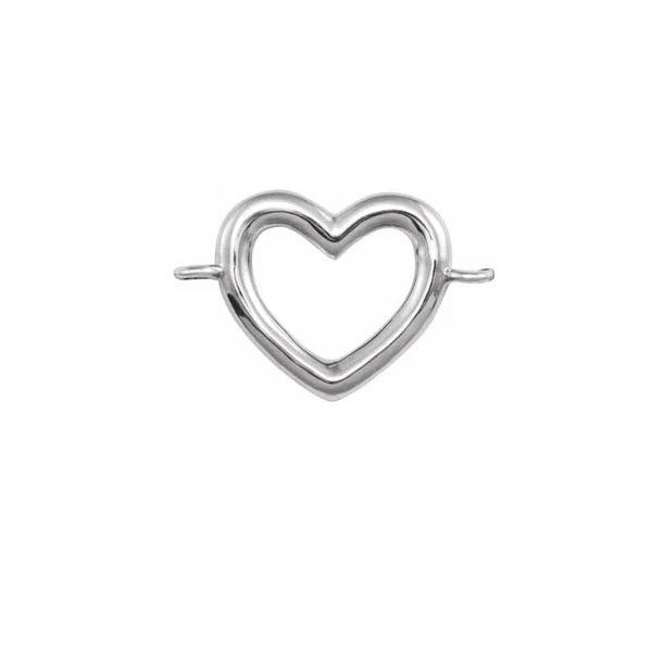 White Gold 12.1 x 8 mm Heart Link SVS Fine Jewelry Oceanside, NY