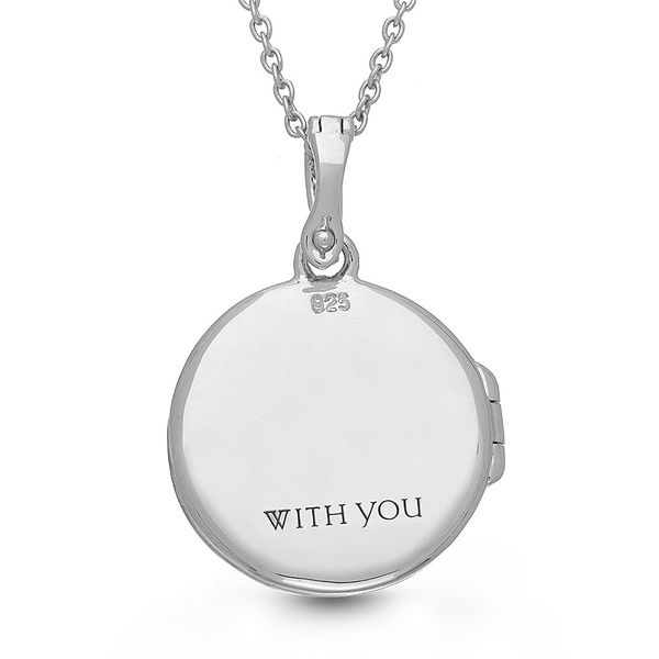 With You Roxy Sterling Silver Locket Image 2 SVS Fine Jewelry Oceanside, NY