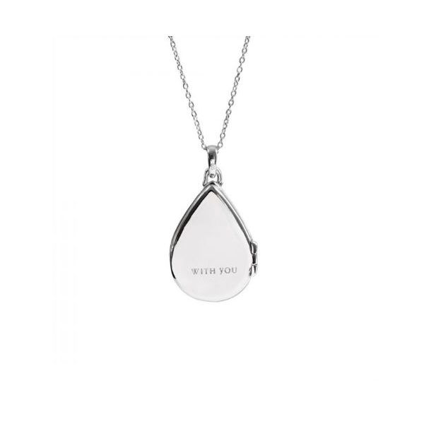 With You Ella Sterling Silver Mother of Pearl Locket Image 2 SVS Fine Jewelry Oceanside, NY