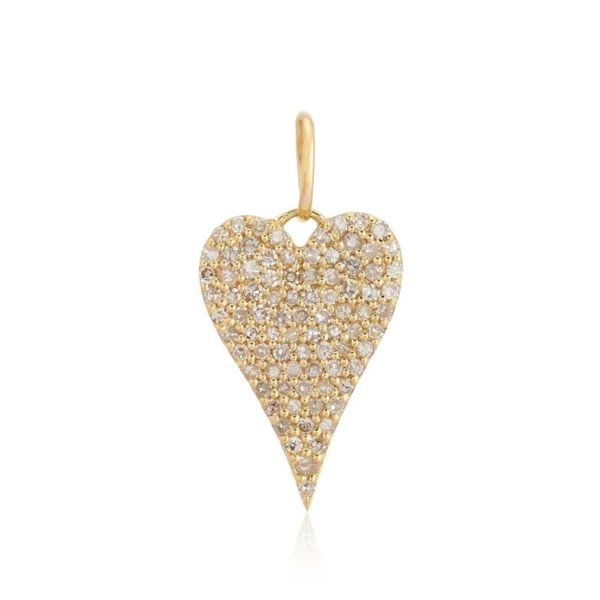 SVS Fine Collection Yellow Gold Diamond Heart Charm SVS Fine Jewelry Oceanside, NY