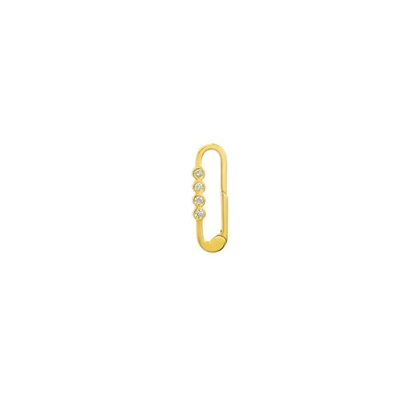 14K Yellow Gold & Diamond Designer Push Clasp SVS Fine Jewelry Oceanside, NY