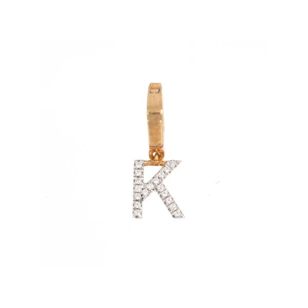 Ella Stein Diamond Initial K Charm, .03ctw SVS Fine Jewelry Oceanside, NY