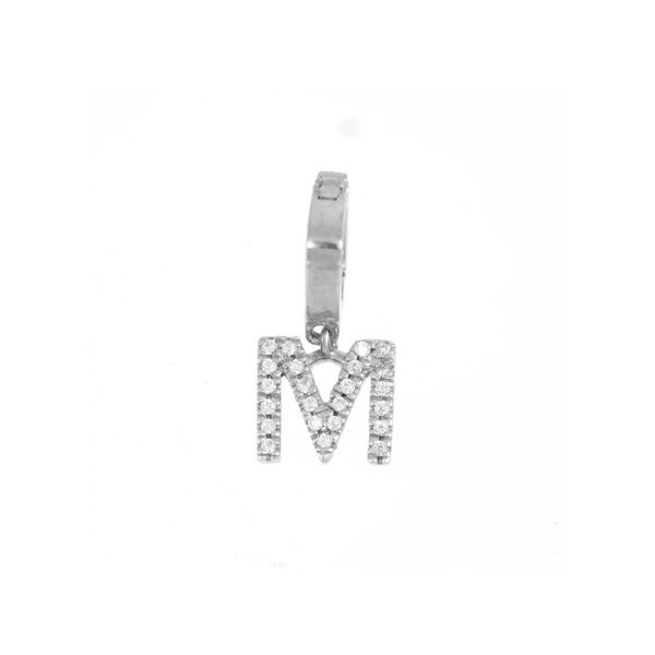 Ella Stein Diamond Initial M Charm, 0.03Cttw SVS Fine Jewelry Oceanside, NY