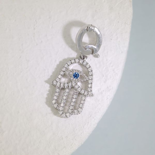 Ella Stein Diamond Hamsa (Hand of Fatima) Charm, .10ctw SVS Fine Jewelry Oceanside, NY