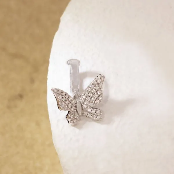 Ella Stein Diamond Butterfly Charm, 0.10Cttw Image 2 SVS Fine Jewelry Oceanside, NY