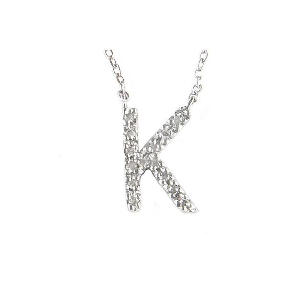 Sterling Silver & Diamond Initial 