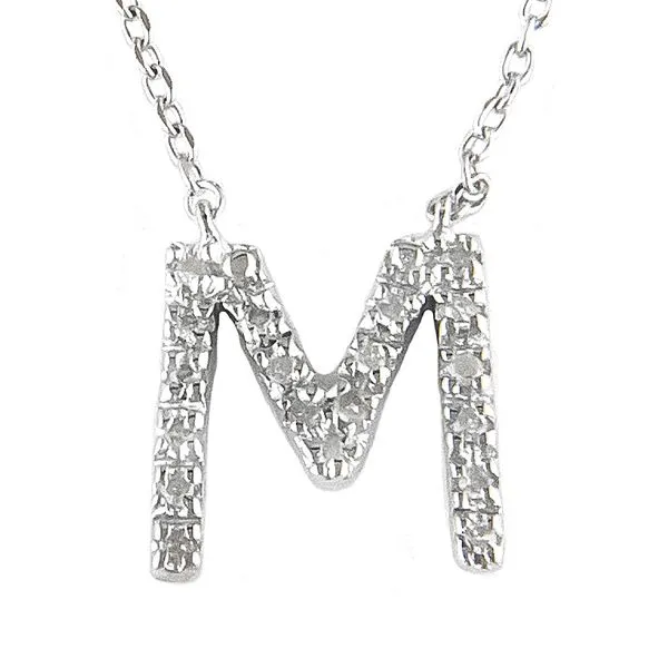 Sterling Silver & Diamond Initial 