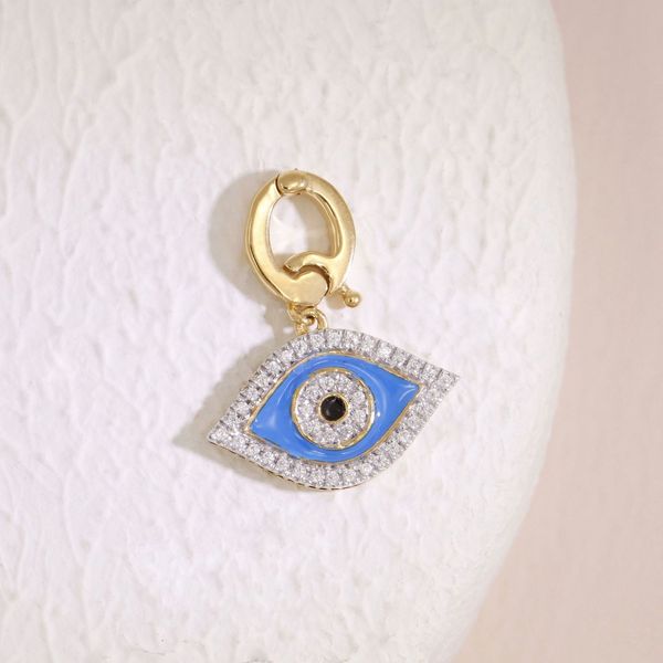 Ella Stein Diamond Evil Eye Blue Charm, .10ctw Image 2 SVS Fine Jewelry Oceanside, NY