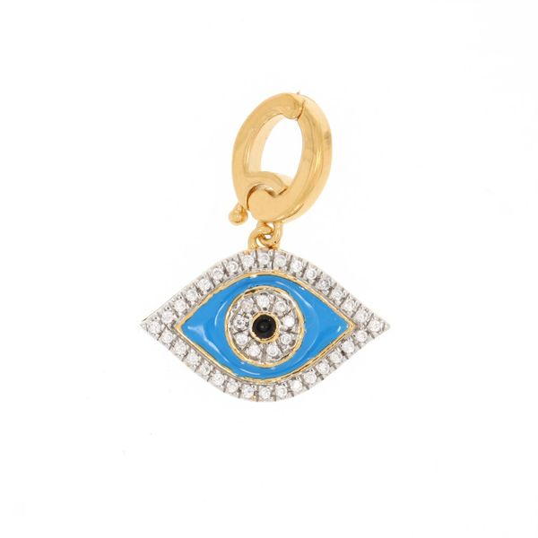 Ella Stein Diamond Evil Eye Blue Charm, .10ctw SVS Fine Jewelry Oceanside, NY