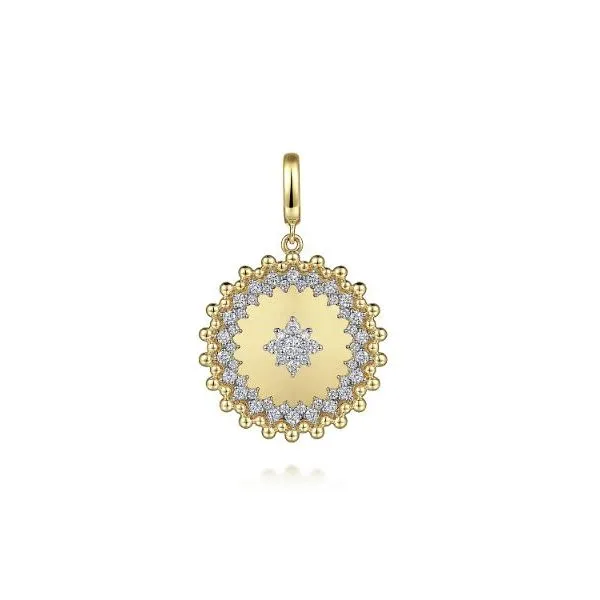 Gabriel Bujukan Yellow Gold Diamond Pendant SVS Fine Jewelry Oceanside, NY