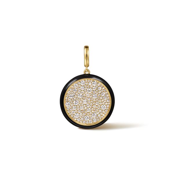 Gabriel & Co. Kaslique Yellow Gold Medallion Pendant SVS Fine Jewelry Oceanside, NY