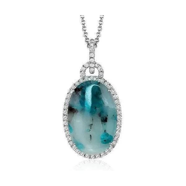 Simon G. White Gold, Diamond, & Tourmaline Pendant SVS Fine Jewelry Oceanside, NY