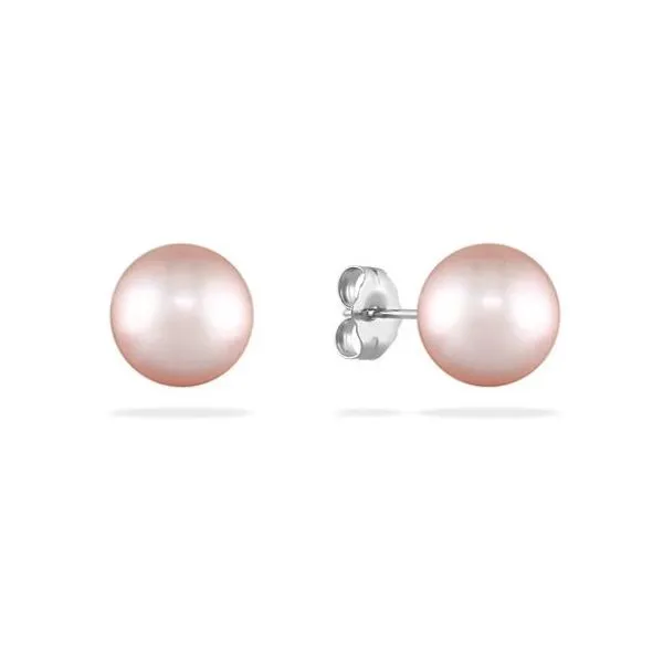 Sterling Silver Pearl Necklace And Earrings Set Image 2 SVS Fine Jewelry Oceanside, NY