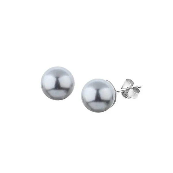 Sterling Silver Pearl Necklace And Earrings Set Image 2 SVS Fine Jewelry Oceanside, NY