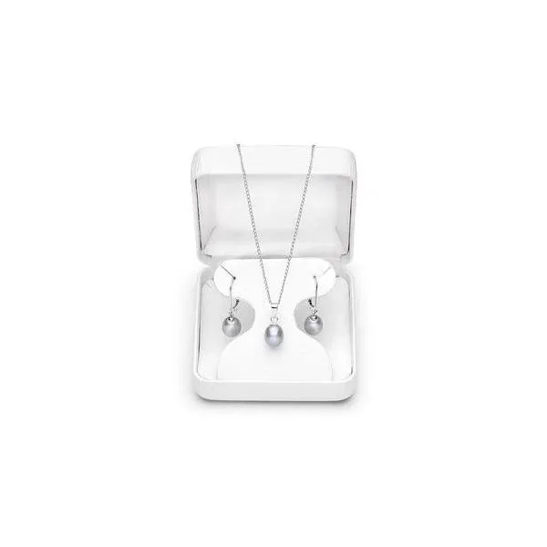 Sterling Silver Pearl Necklace And Earrings Set SVS Fine Jewelry Oceanside, NY