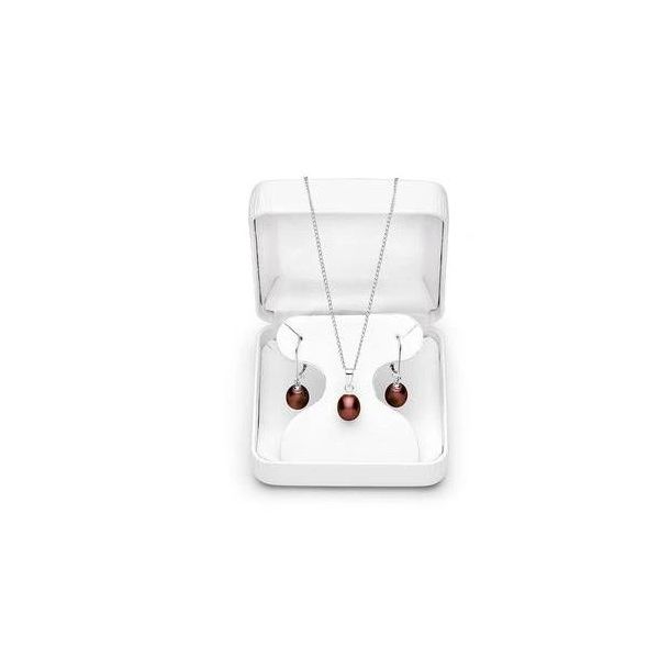 Sterling Silver Pearl Necklace And Earrings Set SVS Fine Jewelry Oceanside, NY