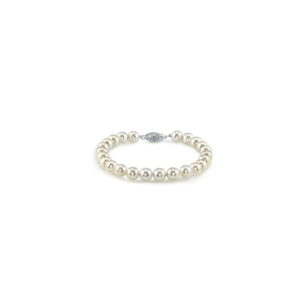 White Gold 6 mm - 7 mm Fresh Water Pearl Bracelet SVS Fine Jewelry Oceanside, NY