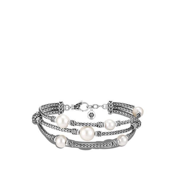 John Hardy Chain Collection Silver & Pearl Bracelet SVS Fine Jewelry Oceanside, NY