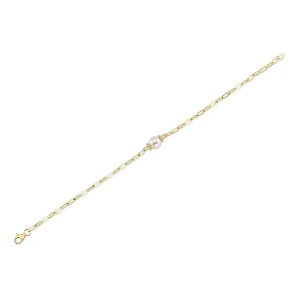 Shy Creation Yellow Gold, Diamond, & Pearl Bracelet Image 3 SVS Fine Jewelry Oceanside, NY