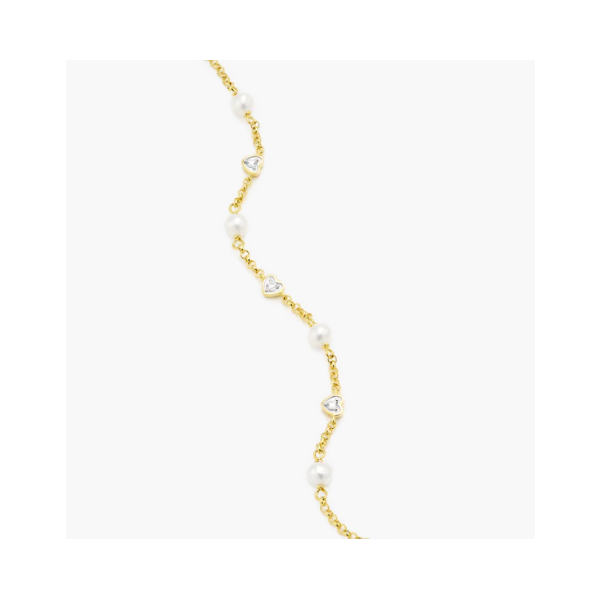 Yellow Gold Plated Sterling Silver Bracelet, 7.75