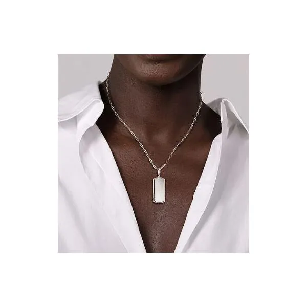 Gabriel Bujukan Silver & White Sapphire Pendant Image 2 SVS Fine Jewelry Oceanside, NY