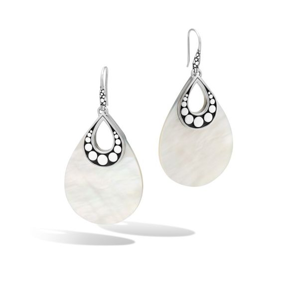 John Hardy Dot Silver & Mother of Pearl Earrings SVS Fine Jewelry Oceanside, NY