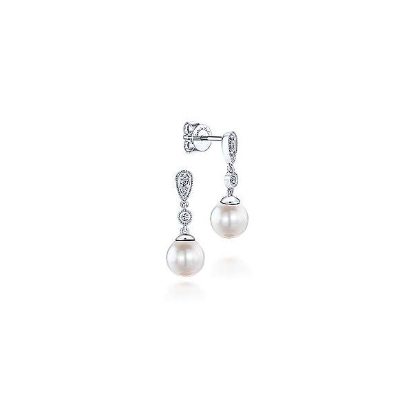 Gabriel & Co. Grace 14K White Gold Diamond Earrings SVS Fine Jewelry Oceanside, NY