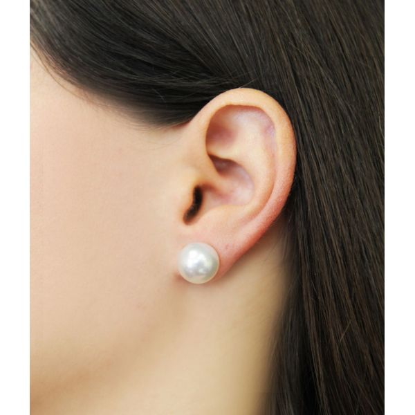 SVS Signature 10 - 11 mm AAA Fresh Water Pearl Earrings Image 2 SVS Fine Jewelry Oceanside, NY