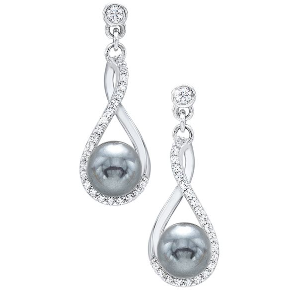 Cultured Gray Pearl Drop Earrings SVS Fine Jewelry Oceanside, NY