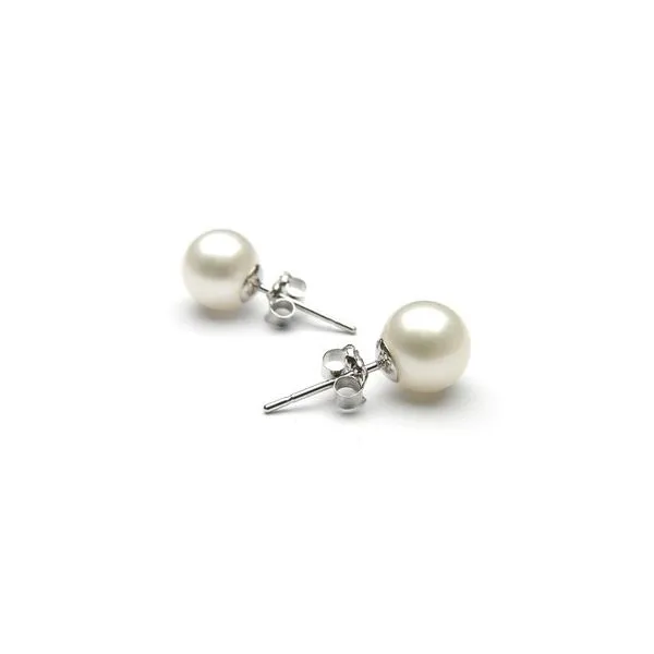 SVS Signature 7 - 7.5 mm AAA Fresh Water Pearl Earrings Image 2 SVS Fine Jewelry Oceanside, NY