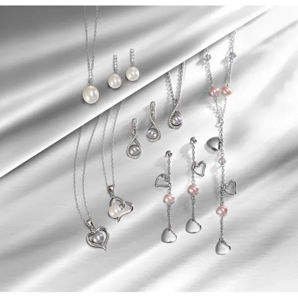White Cultured Pearl Drop Earrings Image 3 SVS Fine Jewelry Oceanside, NY