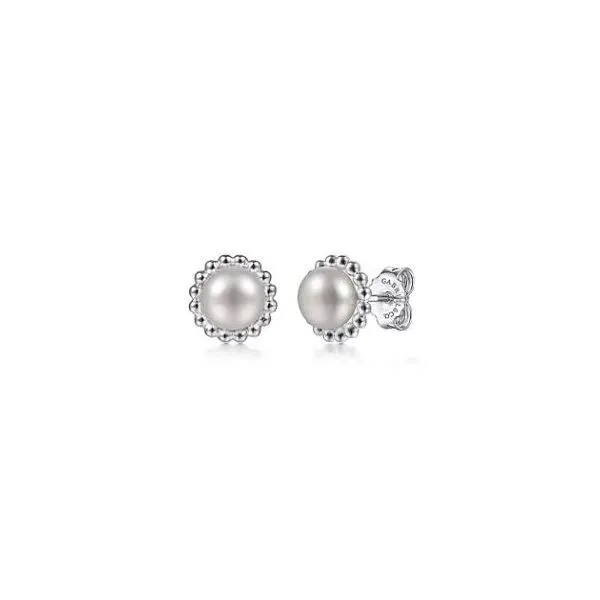 Gabriel & Co. Bujukan Sterling Silver Pearl Earrings SVS Fine Jewelry Oceanside, NY