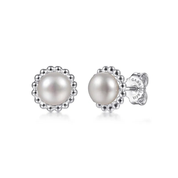 Gabriel & Co. Bujukan Sterling Silver Pearl Earrings SVS Fine Jewelry Oceanside, NY