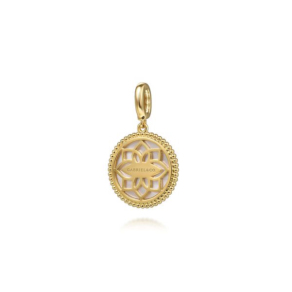 Gabriel & Co. Bujukan Yellow Gold Medallion Pendant Image 2 SVS Fine Jewelry Oceanside, NY