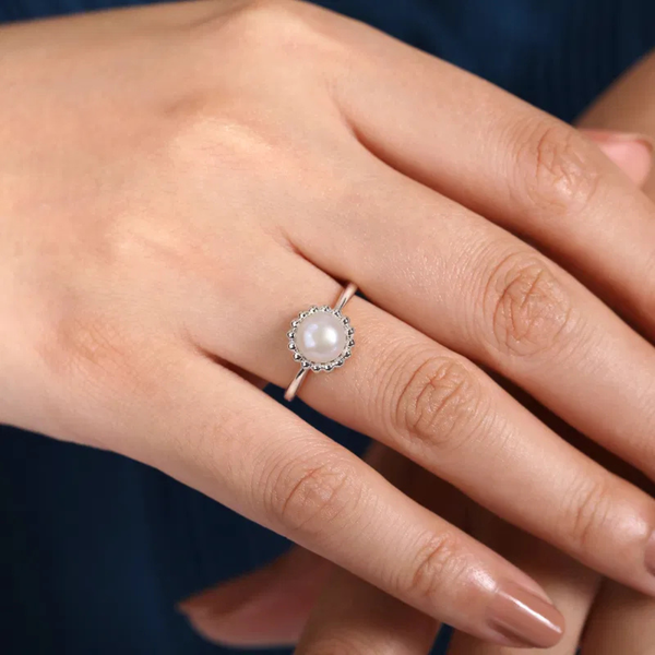 Gabriel & Co. Bujukan Sterling Silver & Pearl Ring Image 2 SVS Fine Jewelry Oceanside, NY