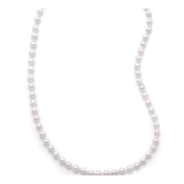 14K White Gold & Fresh Water Pearl Necklace SVS Fine Jewelry Oceanside, NY