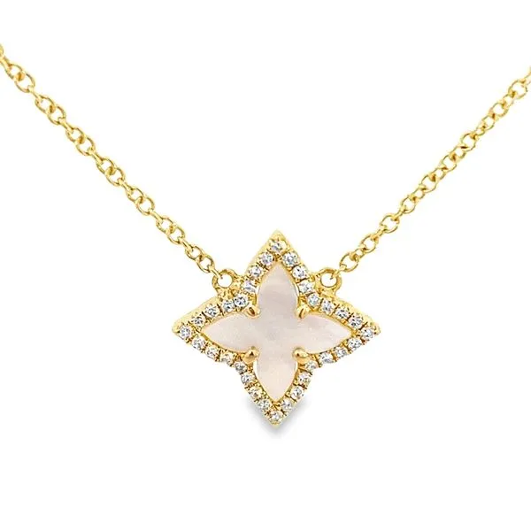 The Flower Collection Mother Of Pearl Station Necklace SVS Fine Jewelry Oceanside, NY