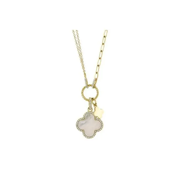 Shy Creation Yellow Gold Paper Clip Link Necklace