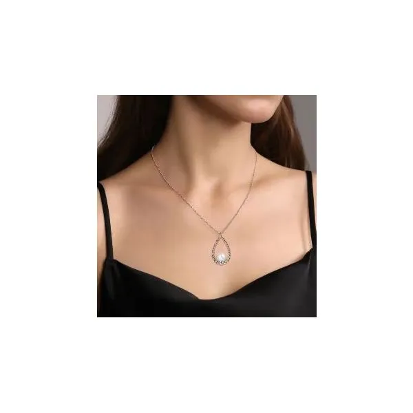 Gabriel & Co. Bujukan Sterling Silver Pearl Necklace