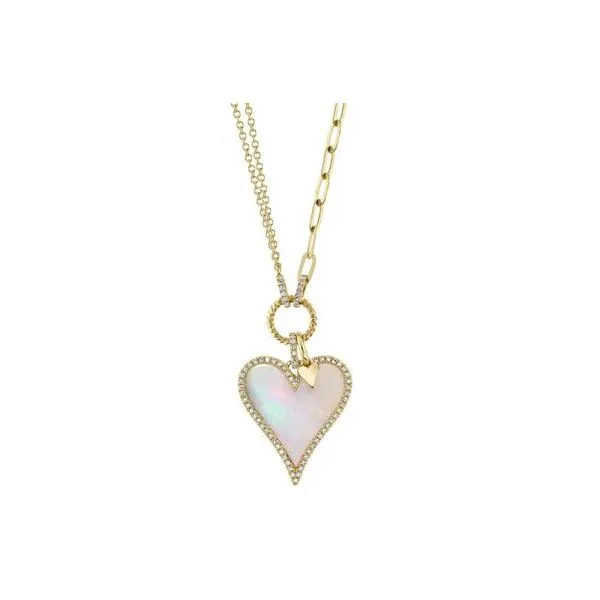 Shy Creation Yellow Gold Heart Necklace