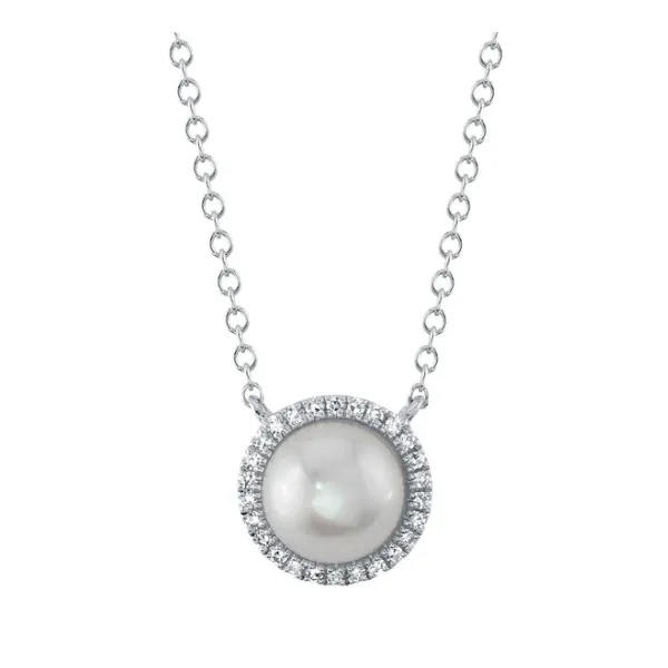 Shy Creation White Gold Pearl Necklace SVS Fine Jewelry Oceanside, NY