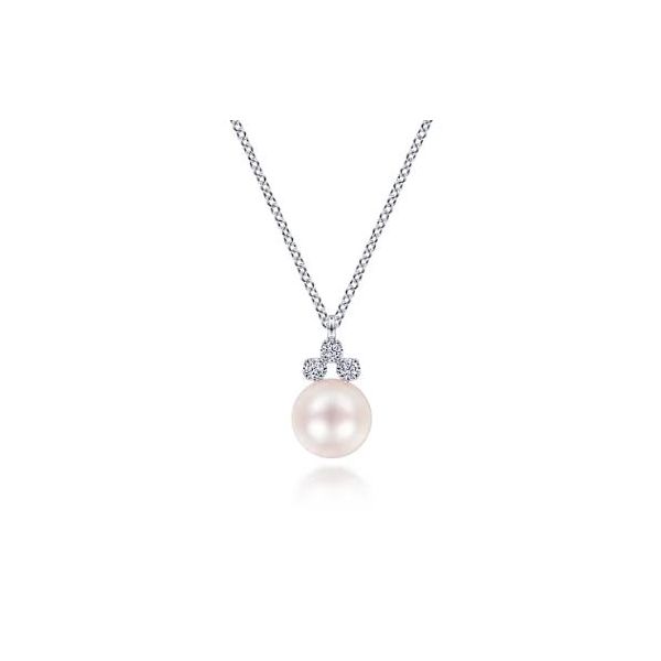 Gabriel & Co. Grace Gold, Diamond, And Pearl Necklace SVS Fine Jewelry Oceanside, NY